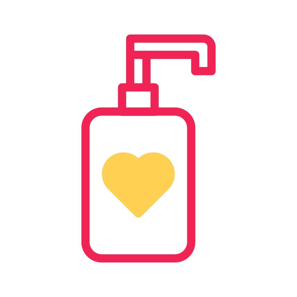 Cosmetic love icon duotone yellow red style valentine illustration symbol perfect. vector