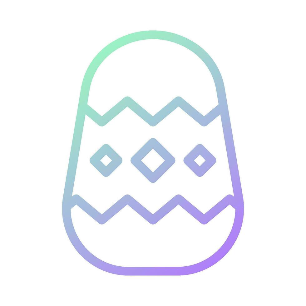 Egg icon gradient green purple colour easter symbol illustration. vector