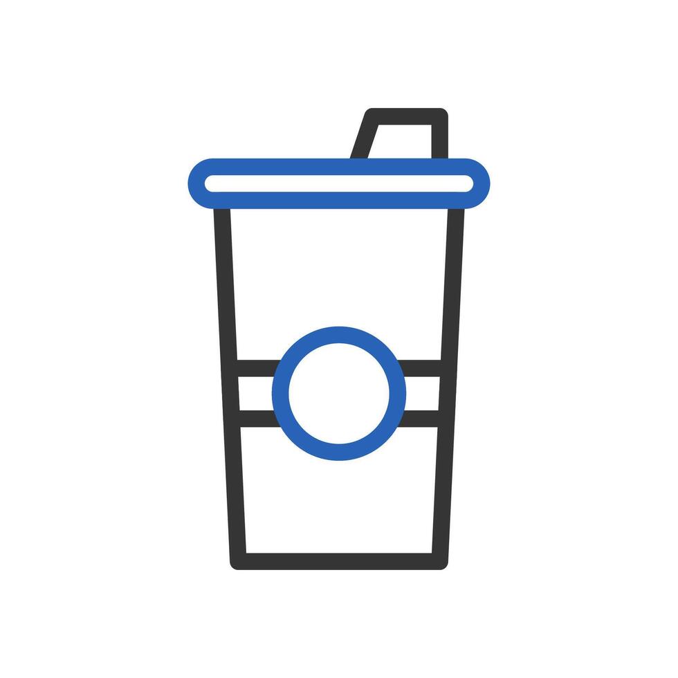 Drink icon duocolor blue grey summer beach symbol illustration. vector