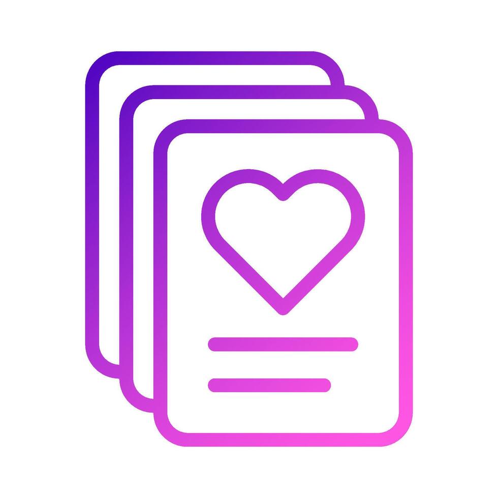 Love card icon gradient purple pink style valentine illustration symbol perfect. vector