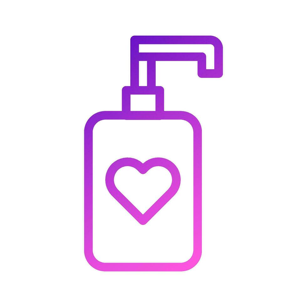 Cosmetic love icon gradient purple pink style valentine illustration symbol perfect. vector