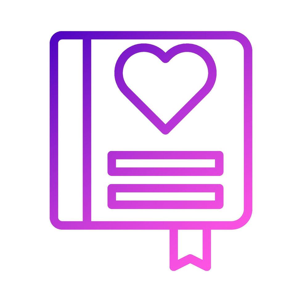 Love card icon gradient purple pink style valentine illustration symbol perfect. vector