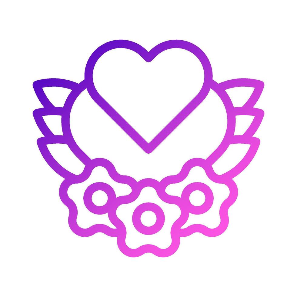 Love icon gradient purple pink style valentine illustration symbol perfect. vector