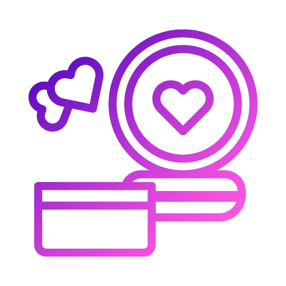 Cosmetic love icon gradient purple pink style valentine illustration symbol perfect. vector