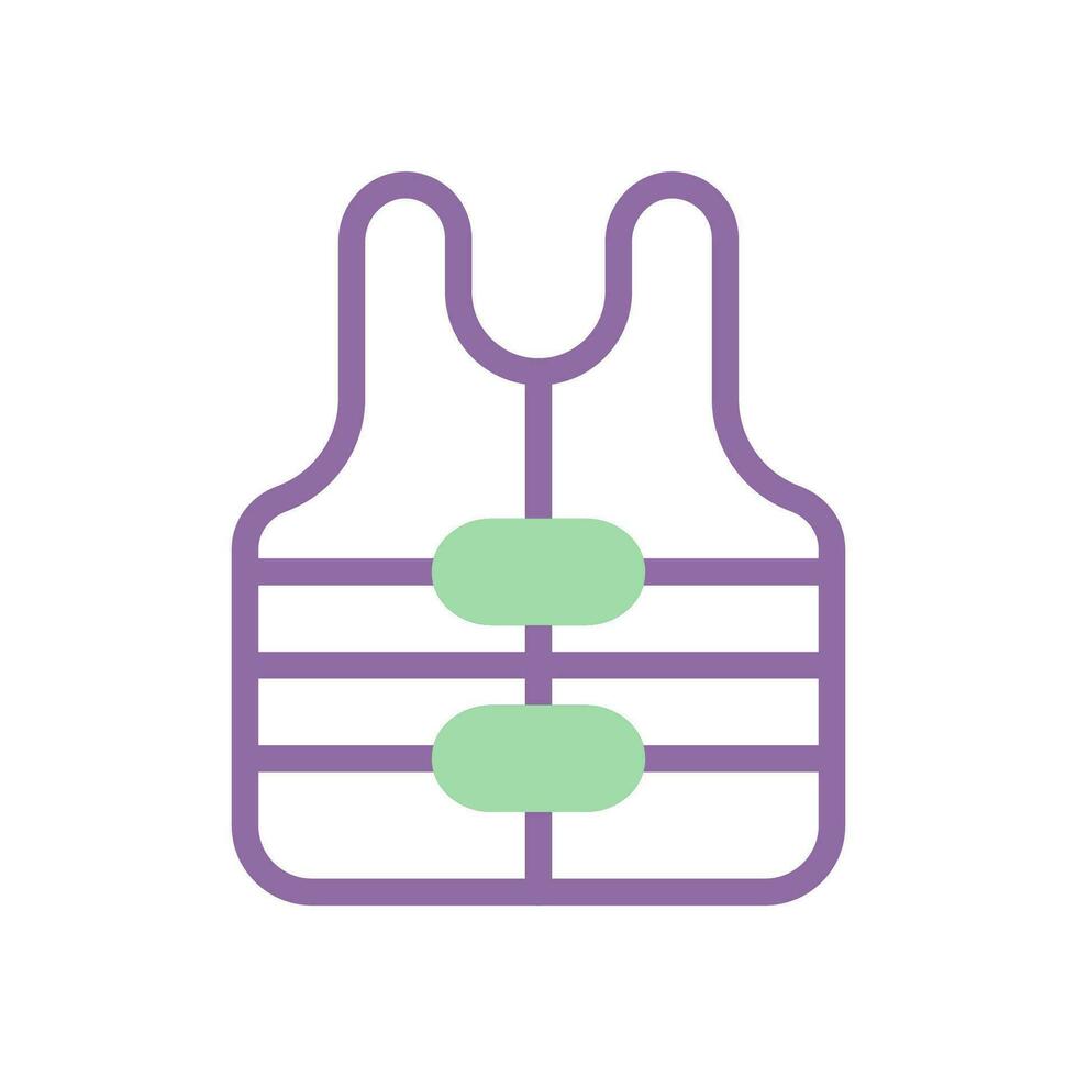 boya salvavidas icono duotono púrpura verde verano playa símbolo ilustración vector
