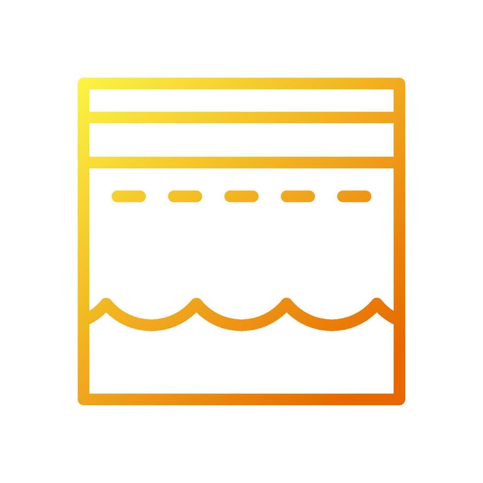 kaaba icono degradado amarillo naranja color Ramadán símbolo ilustración Perfecto. vector