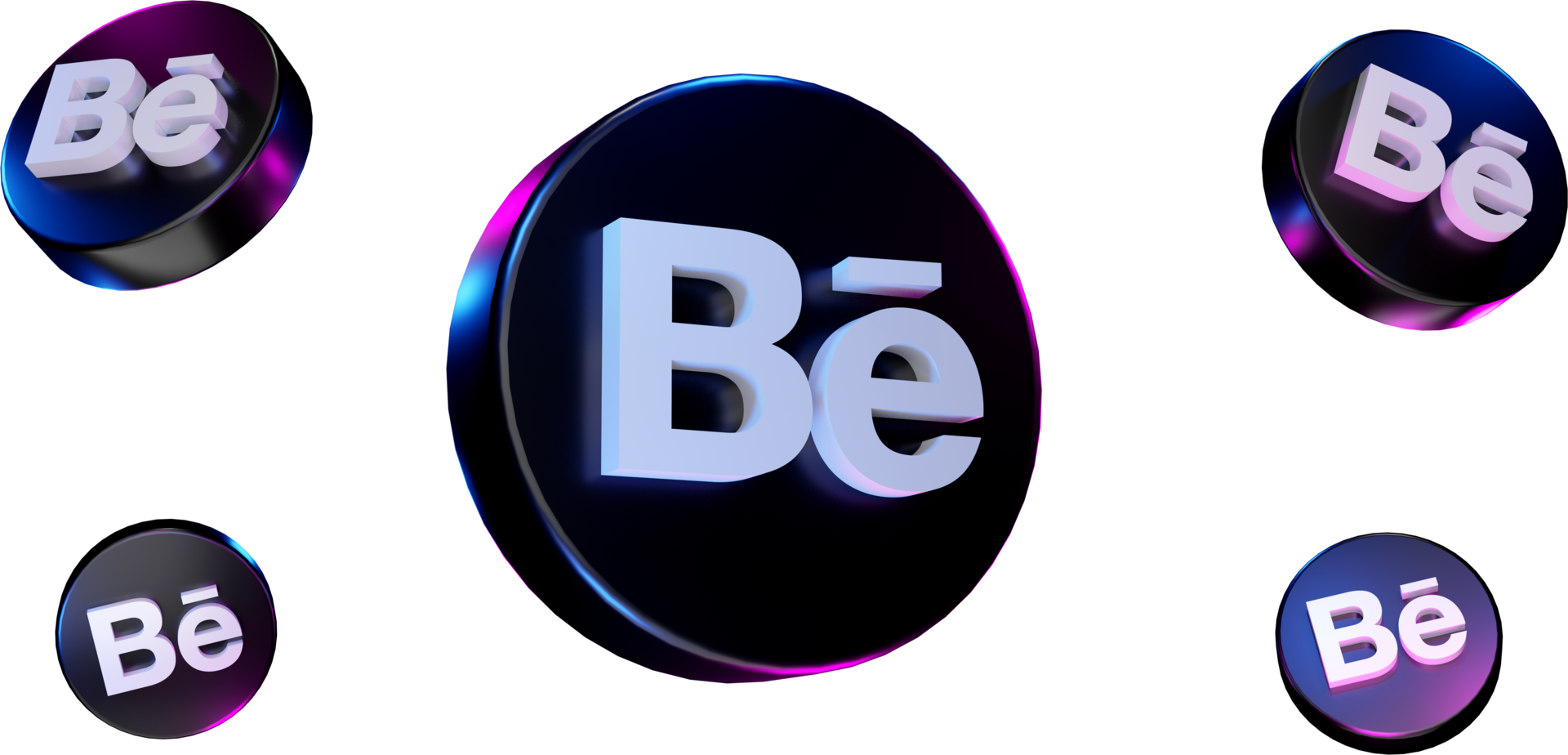 behance 3d logo social media behance icon png