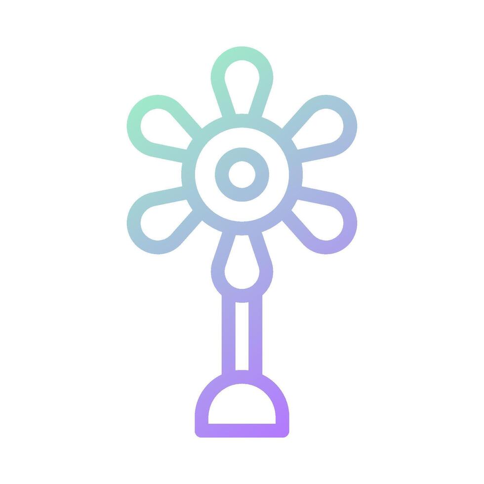 Flower icon gradient green purple colour easter symbol illustration. vector