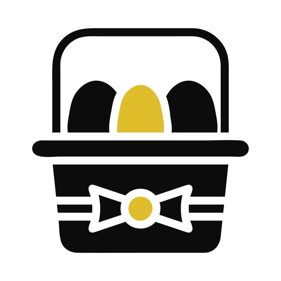 Cubeta huevo icono sólido gris naranja color Pascua de Resurrección símbolo ilustración. vector