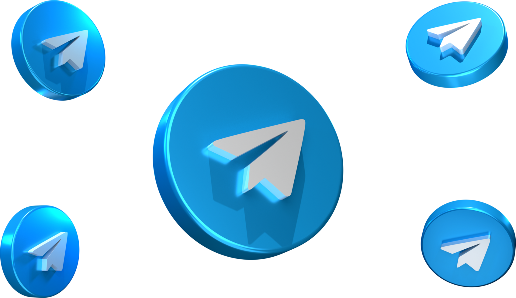 telegram 3d logotyp social media telegram ikon png