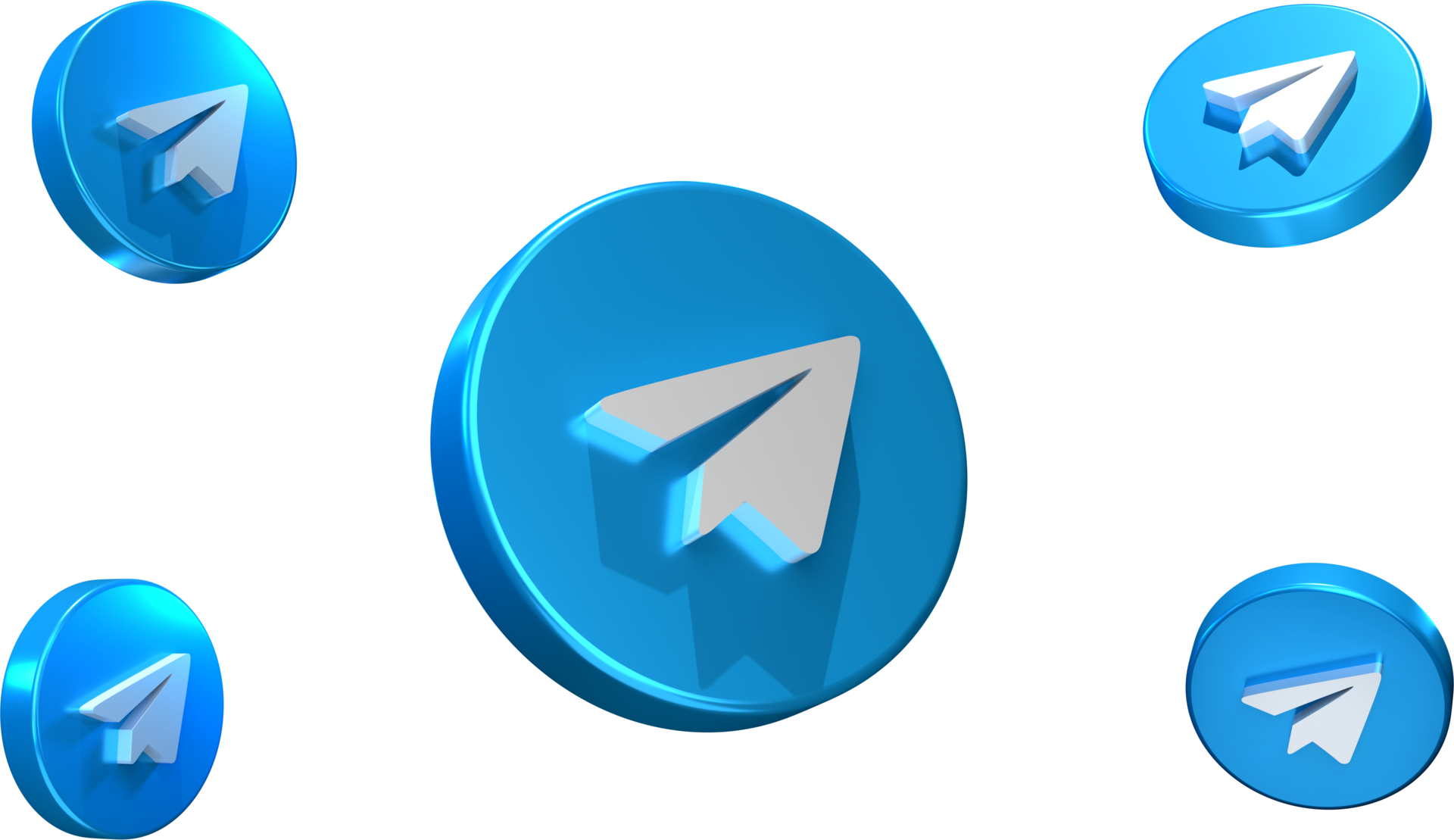 telegram 3d logo social media telegram icon 28534254 PNG