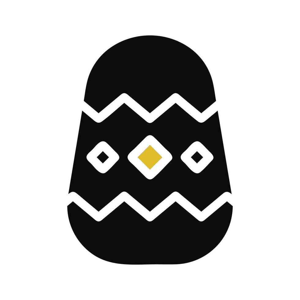 Egg icon solid grey orange colour easter symbol illustration. vector