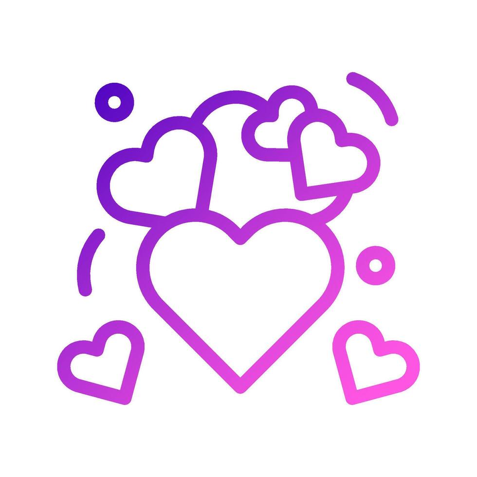 Love icon gradient purple pink style valentine illustration symbol perfect. vector