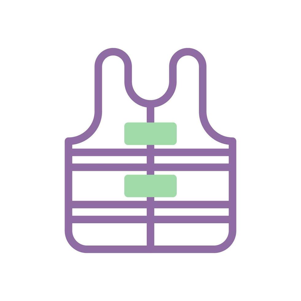 Lifebuoy icon duotone purple green summer beach symbol illustration vector