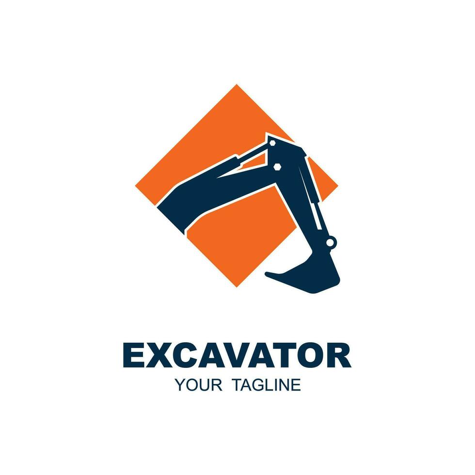 excavator logo vector icon illustration design