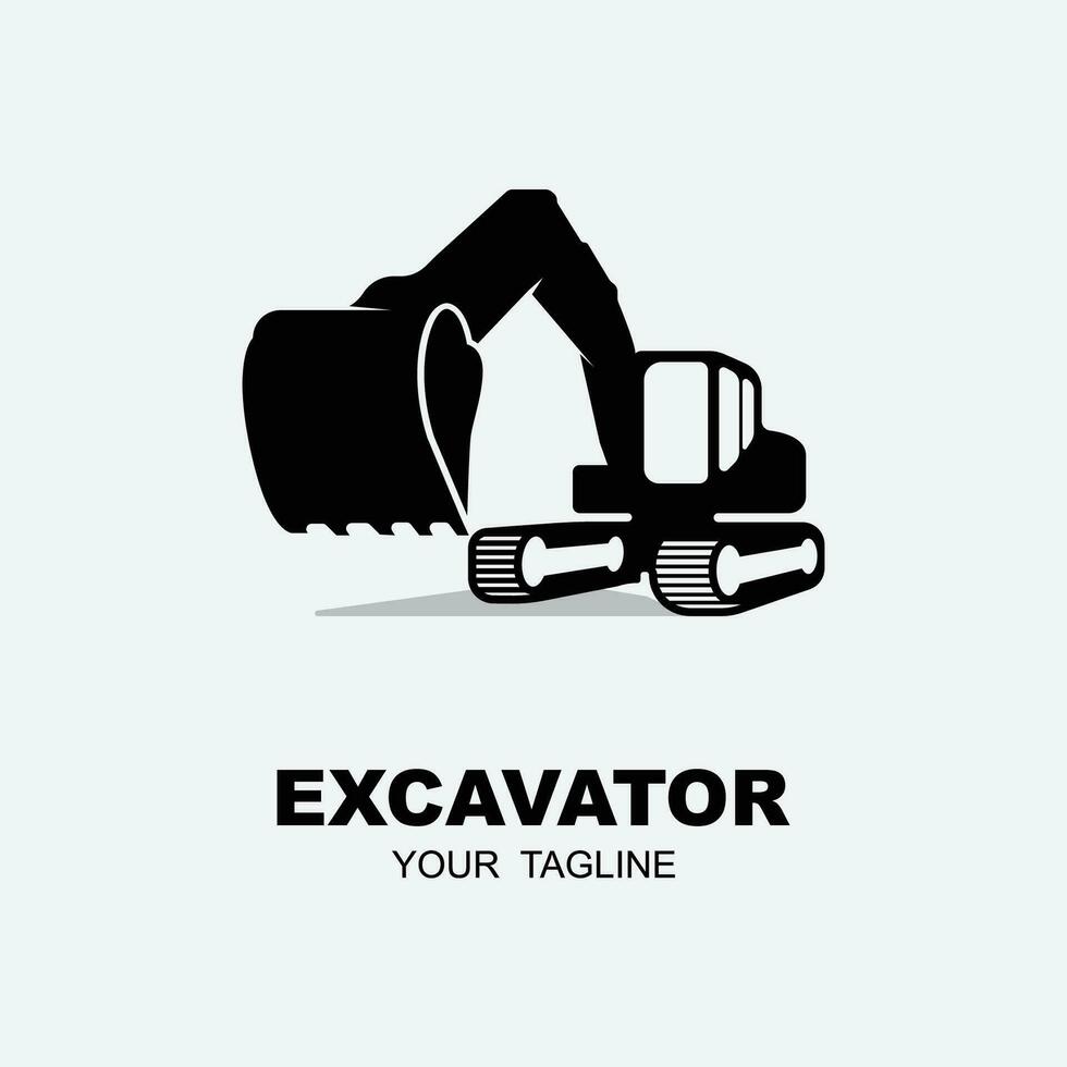 excavador logo vector icono ilustración diseño