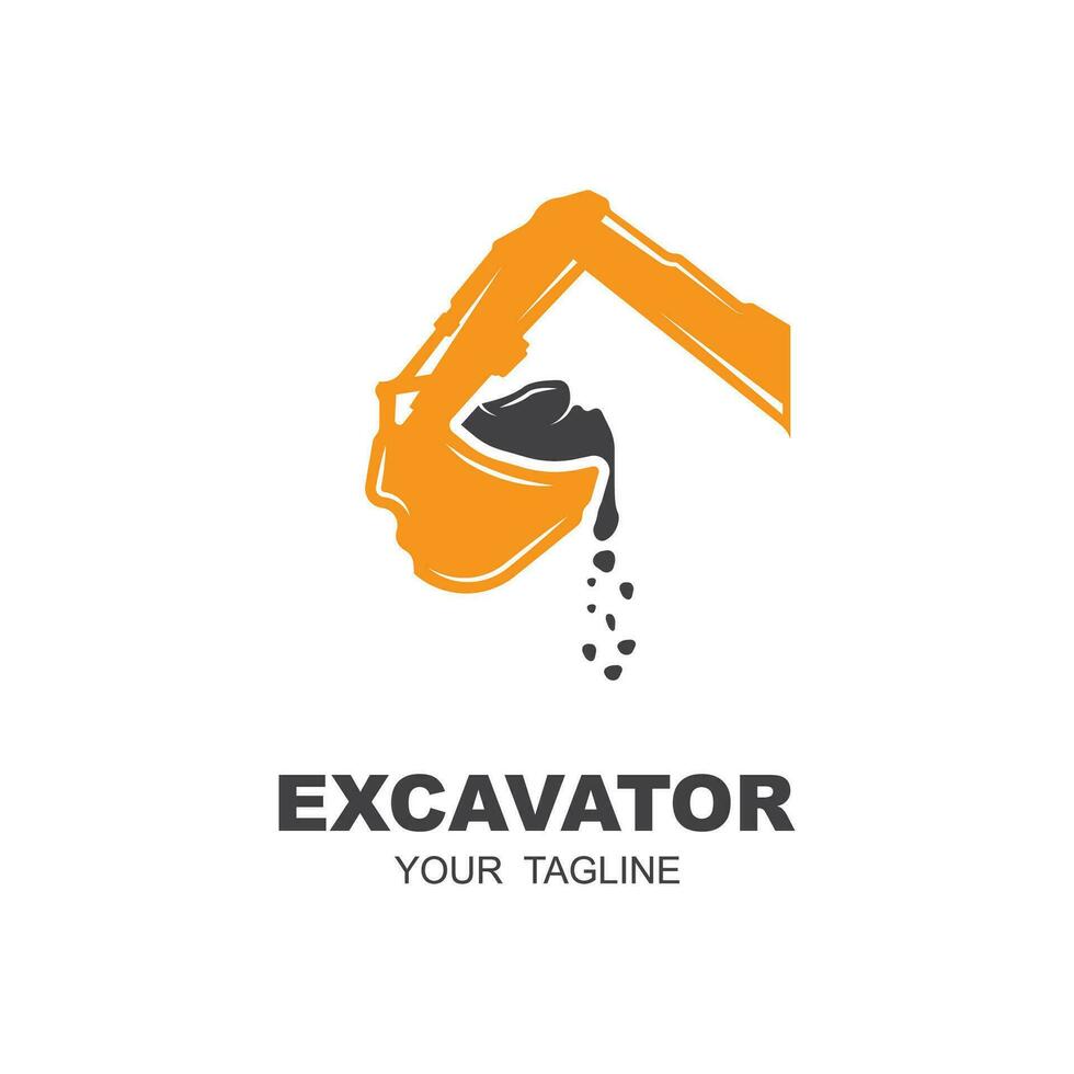 excavador logo vector icono ilustración diseño