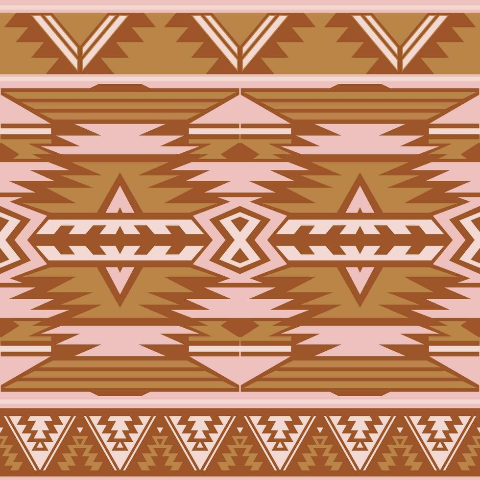 Seamless pattern of Aztec tribes. geometric figure vector