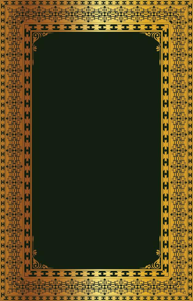 photo frame abstract golden border decorative line vector
