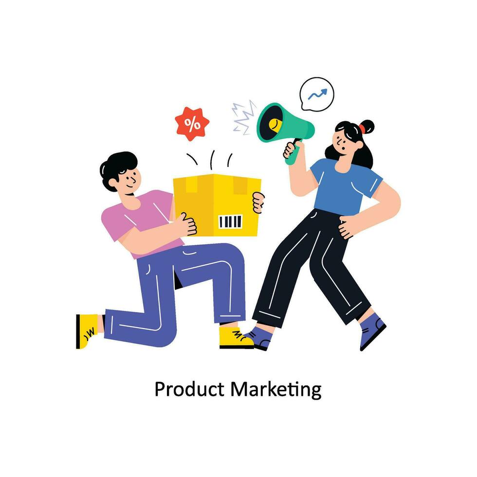 Product Marketing Flat Style Design Vector illustration. Stock illustration