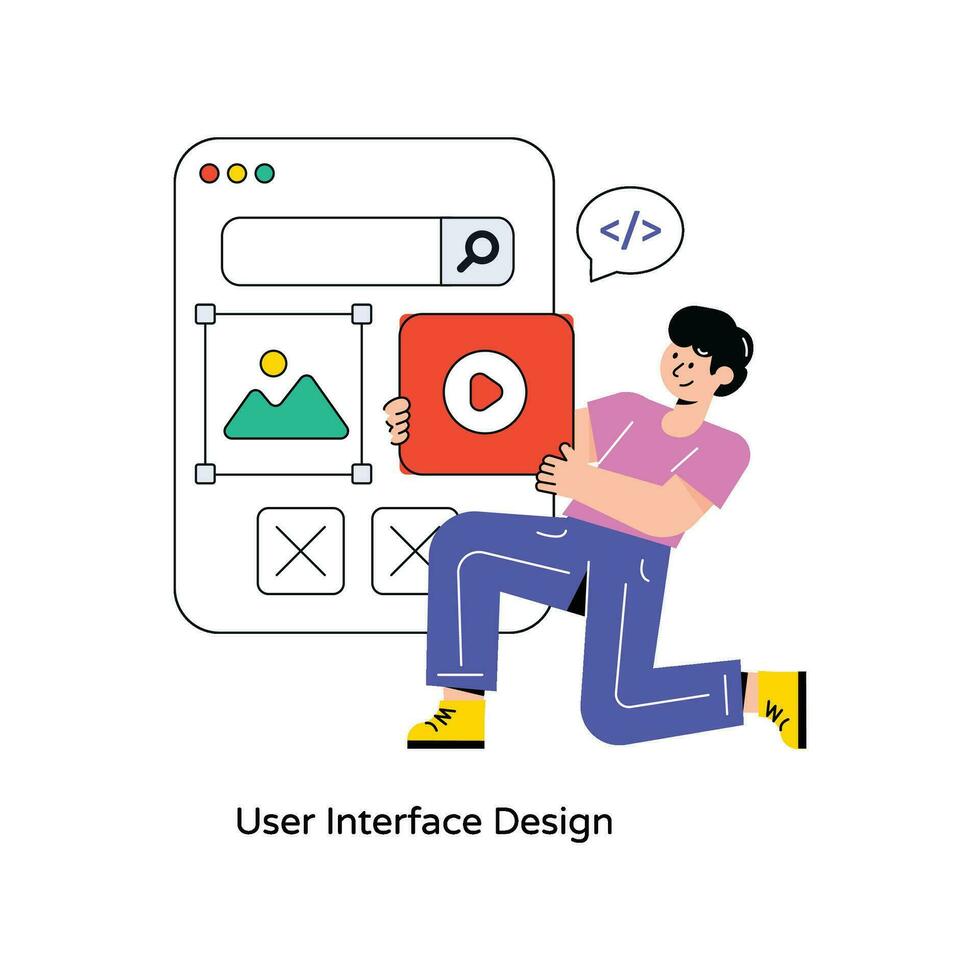 User Interface Design Flat Style Design Vector illustration. Stock illustration