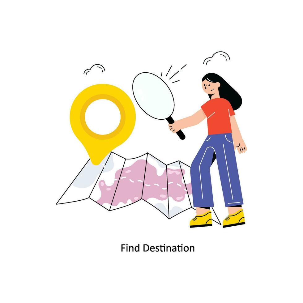 Find Destination Flat Style Design Vector illustration. Stock illustration