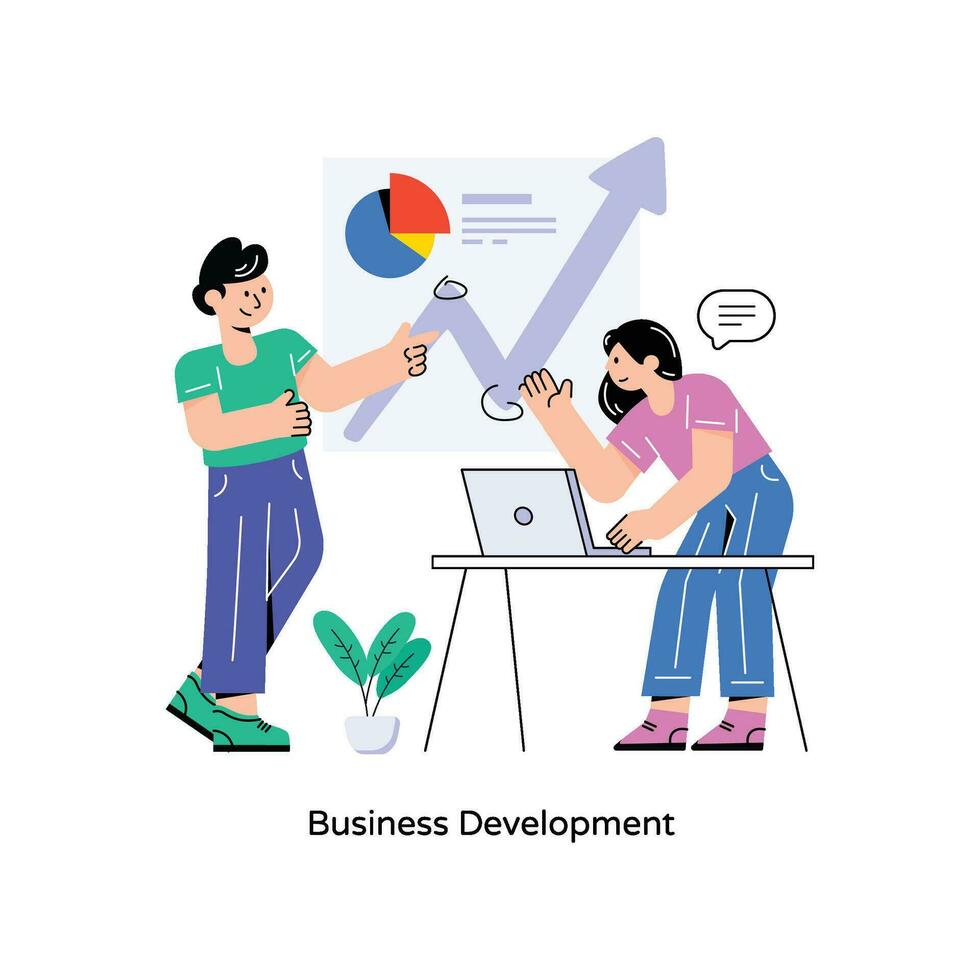 Business Development Flat Style Design Vector illustration. Stock illustration