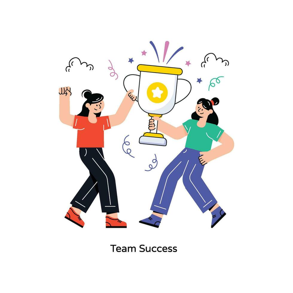 Team Success Flat Style Design Vector illustration. Stock illustration