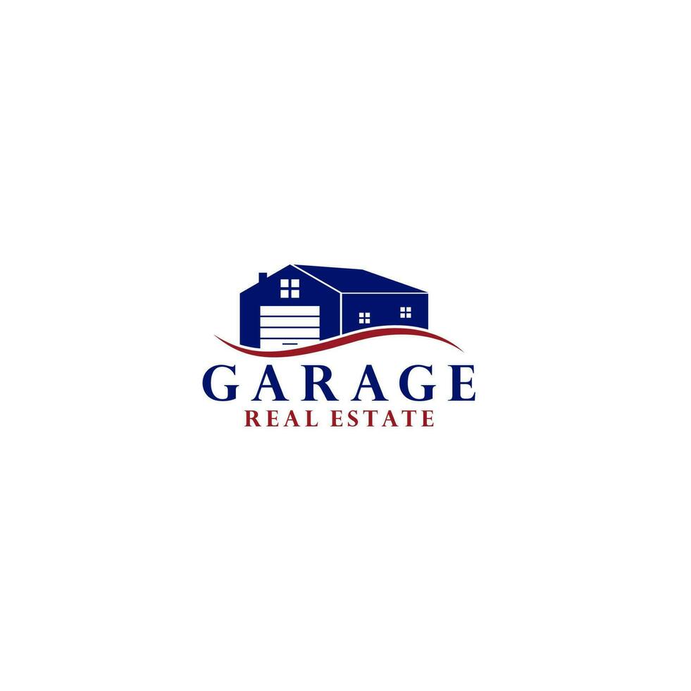 Garage Real Estate Logo Design Vector