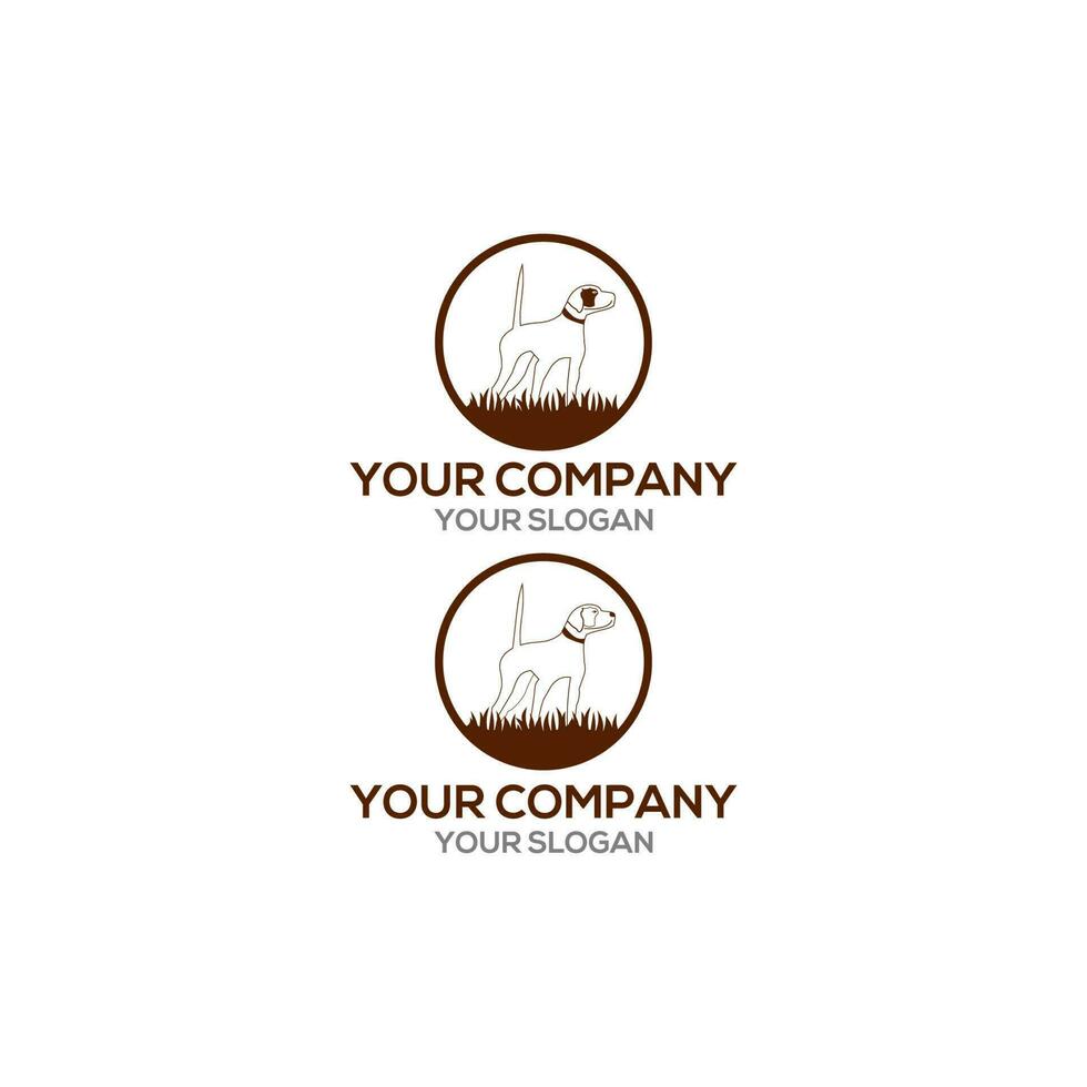 English Pointer Logo Design Vector