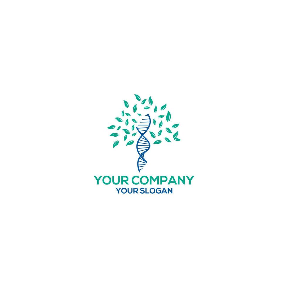 DNA tree logo design vector