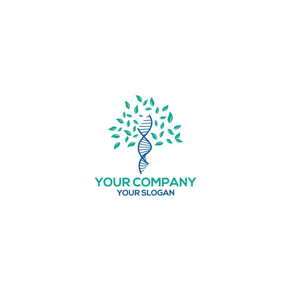 DNA tree logo design vector