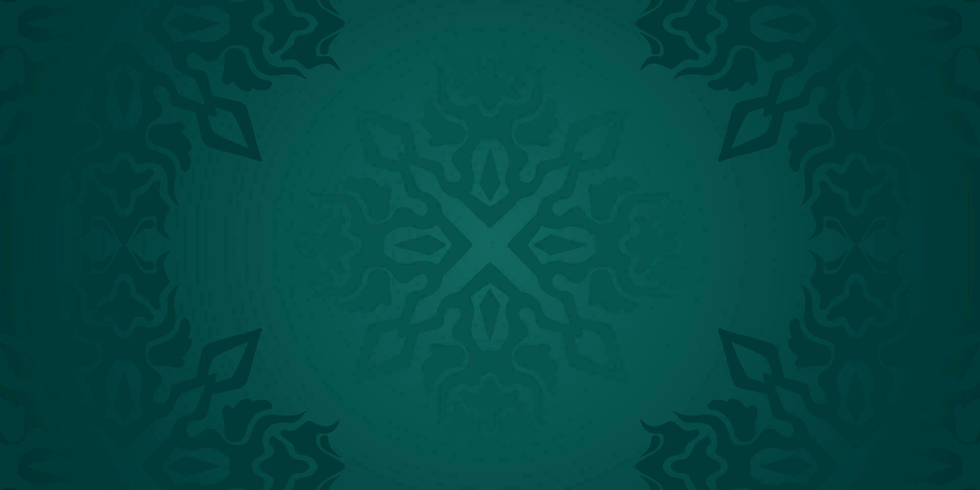arabic motif green background vector