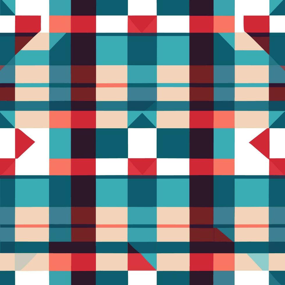 plaid checked pattern seamless fabric textured background modern design vector illustration