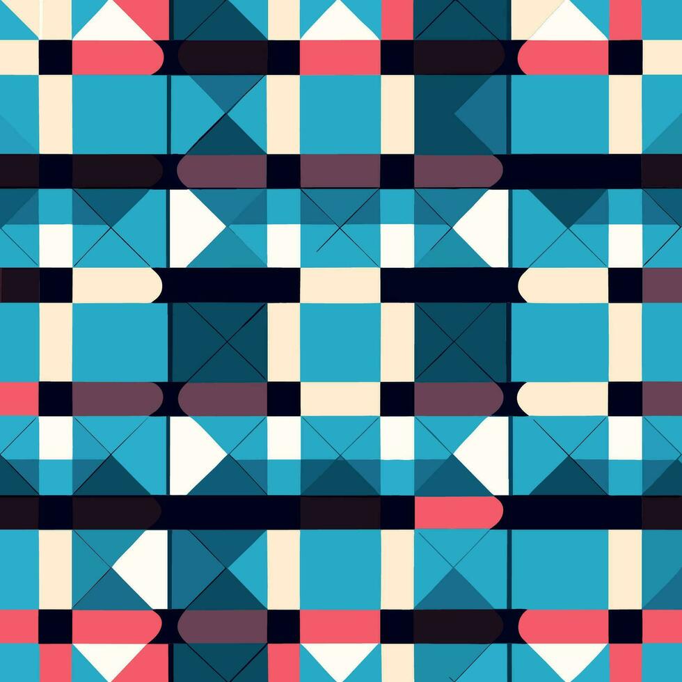 plaid checked pattern seamless fabric textured background modern design vector illustration