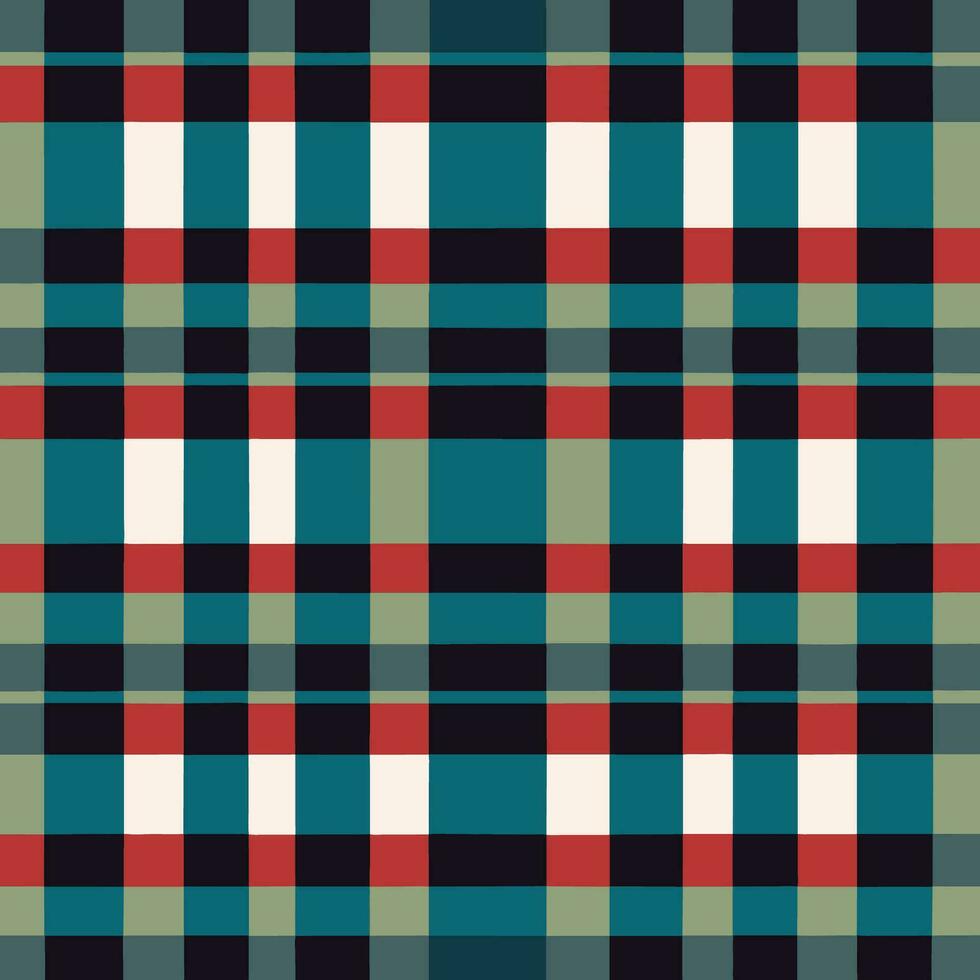 plaid checked pattern seamless fabric textured background modern design vector illustration