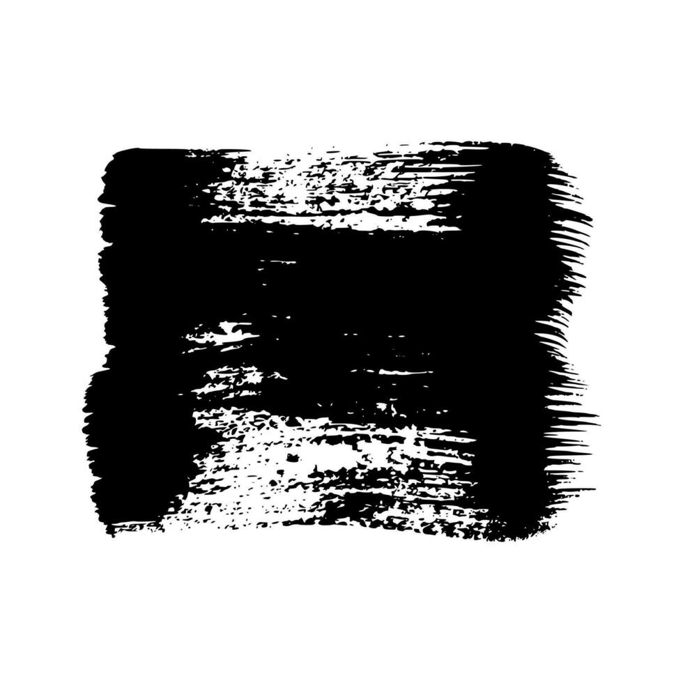 Black grunge brush stroke vector