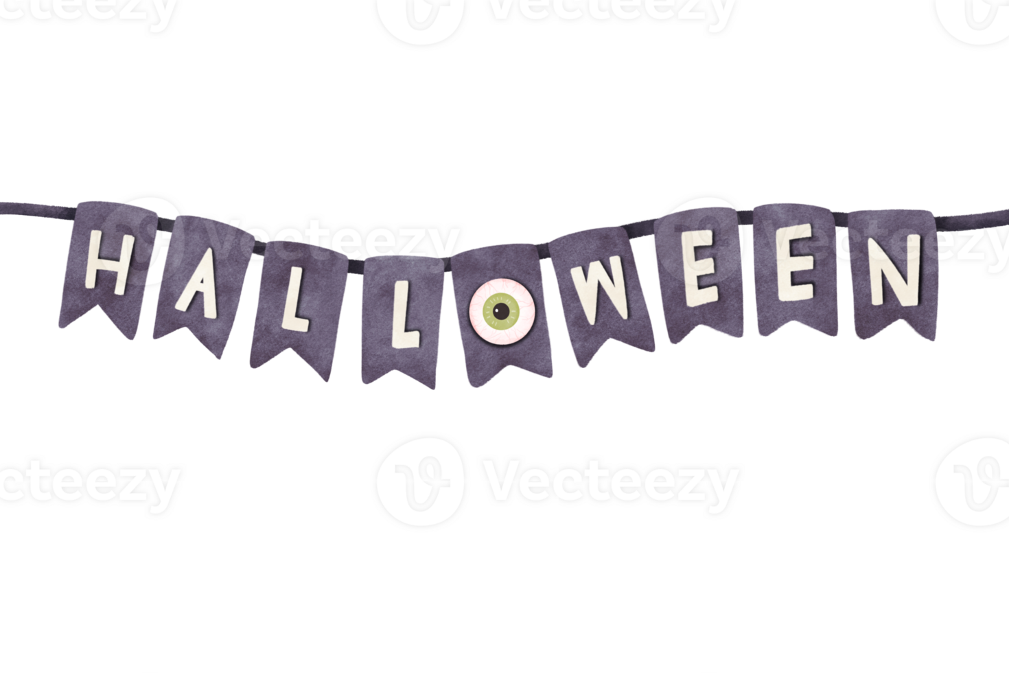 Halloween banner cartoon png