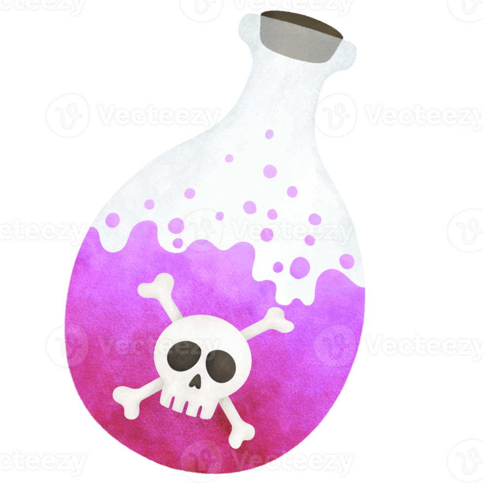 Halloween poison bottle cartoon png