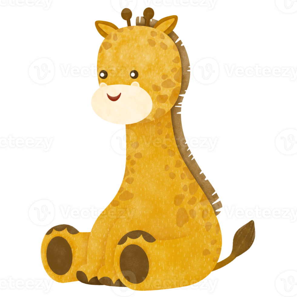 Giraffe cartoon illustration png