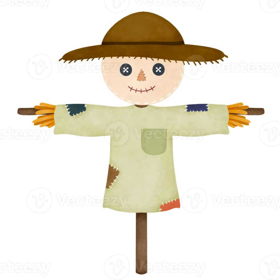 Halloween scarecrow cartoon png