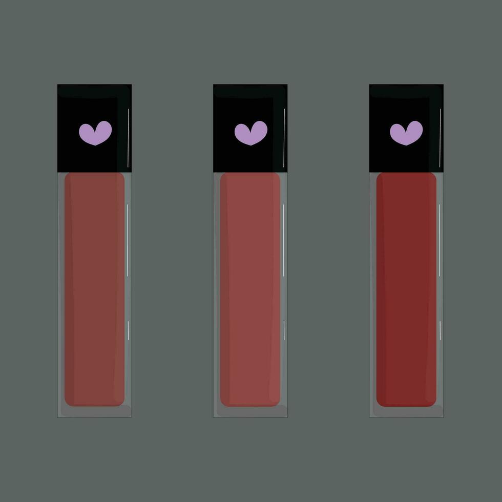 Liquid Lipsticks Set vector