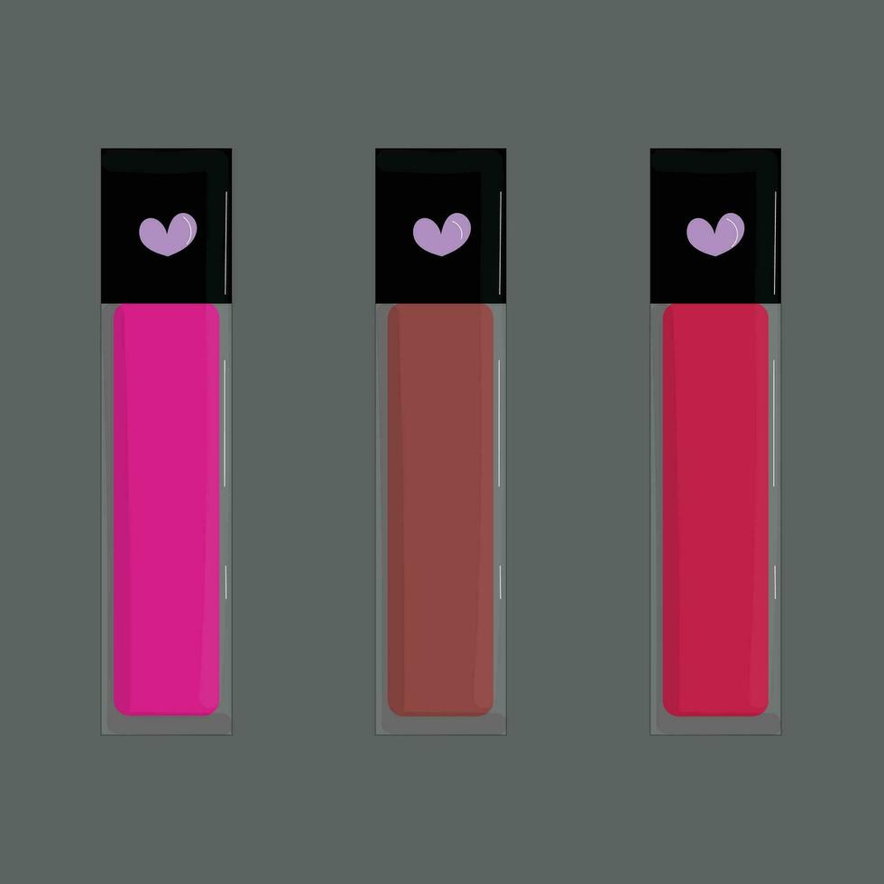 Liquid Lipstick Set vector