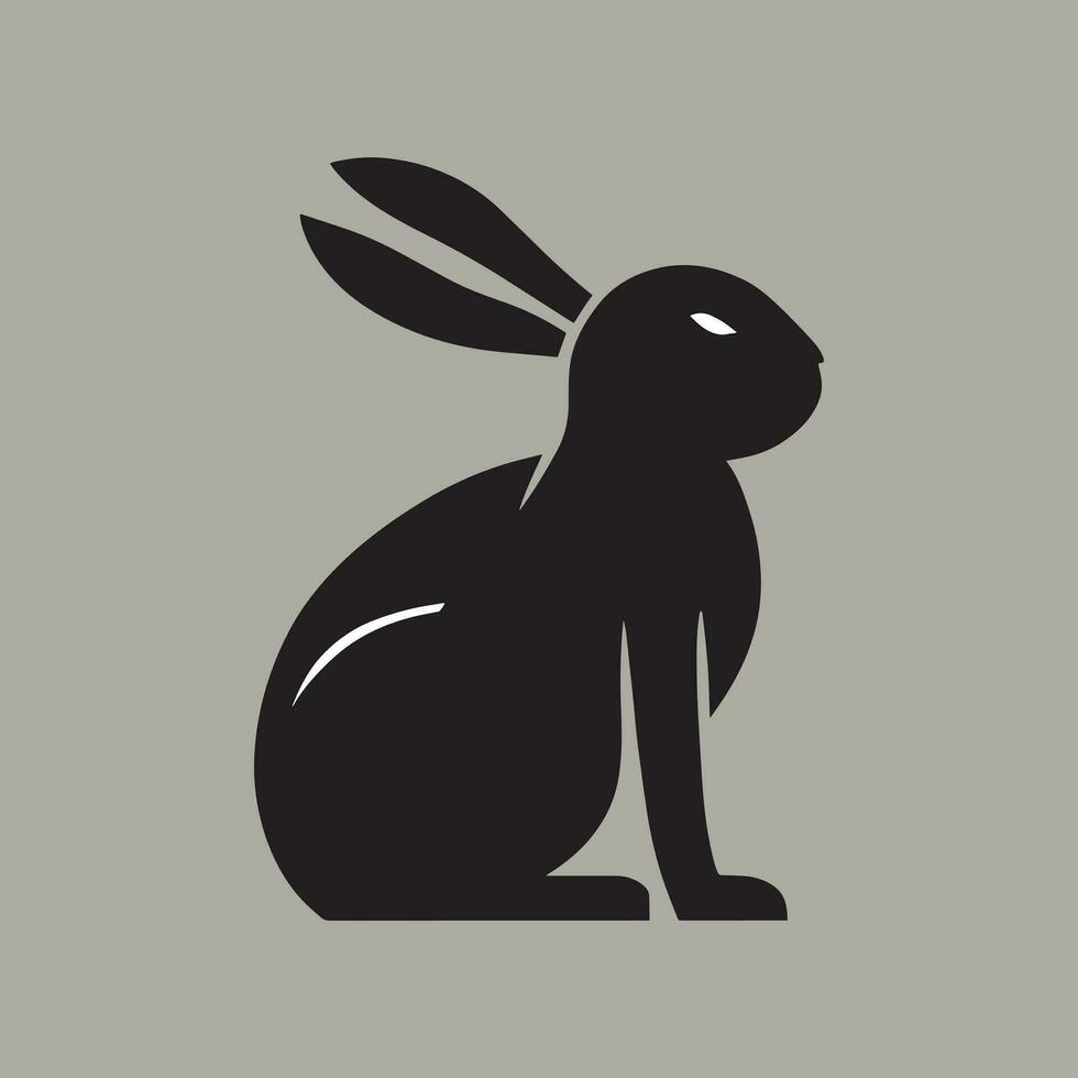 Easter Bunny Split Monogram creative vector logo illustration