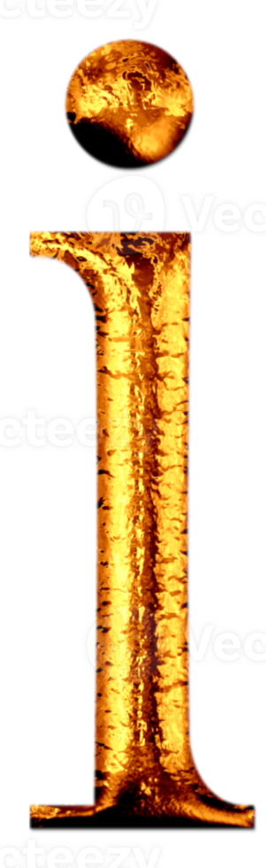 Golden letter i png