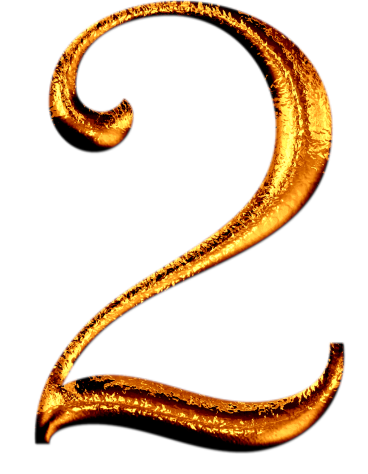 Golden number 2 28536190 PNG