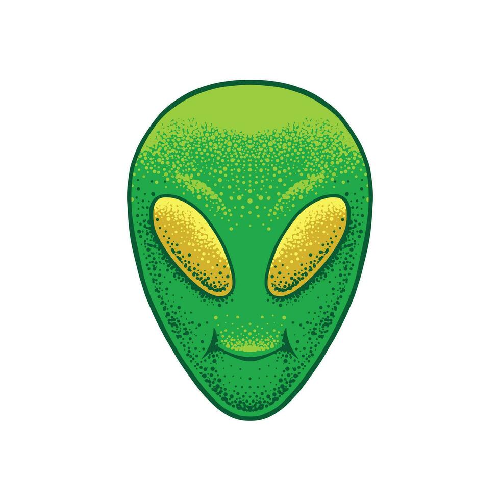 Alien Face Illustration vector