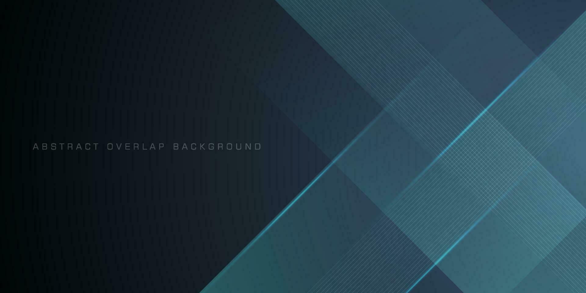 Abstract overlap dark gray and green geometric gradient square design layers background with lines, shadow, and lights. Eps10 vector