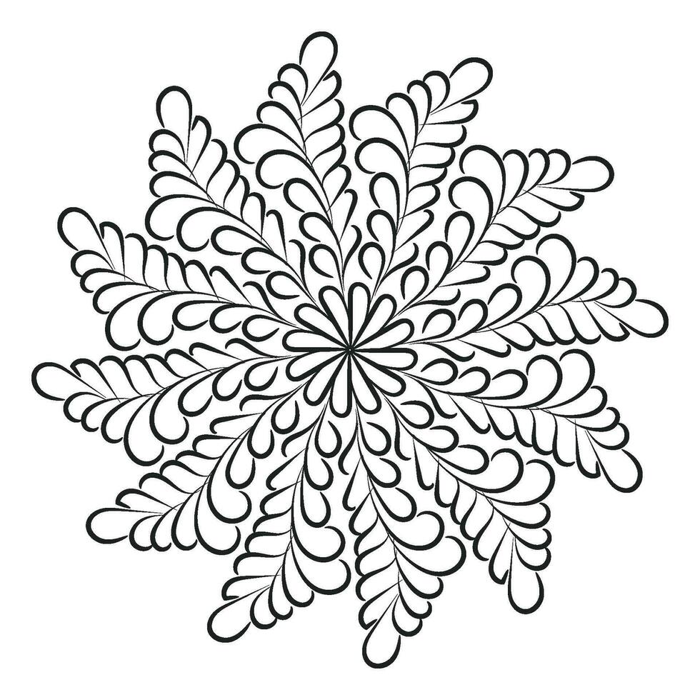 Mandala the swirls for printable vector