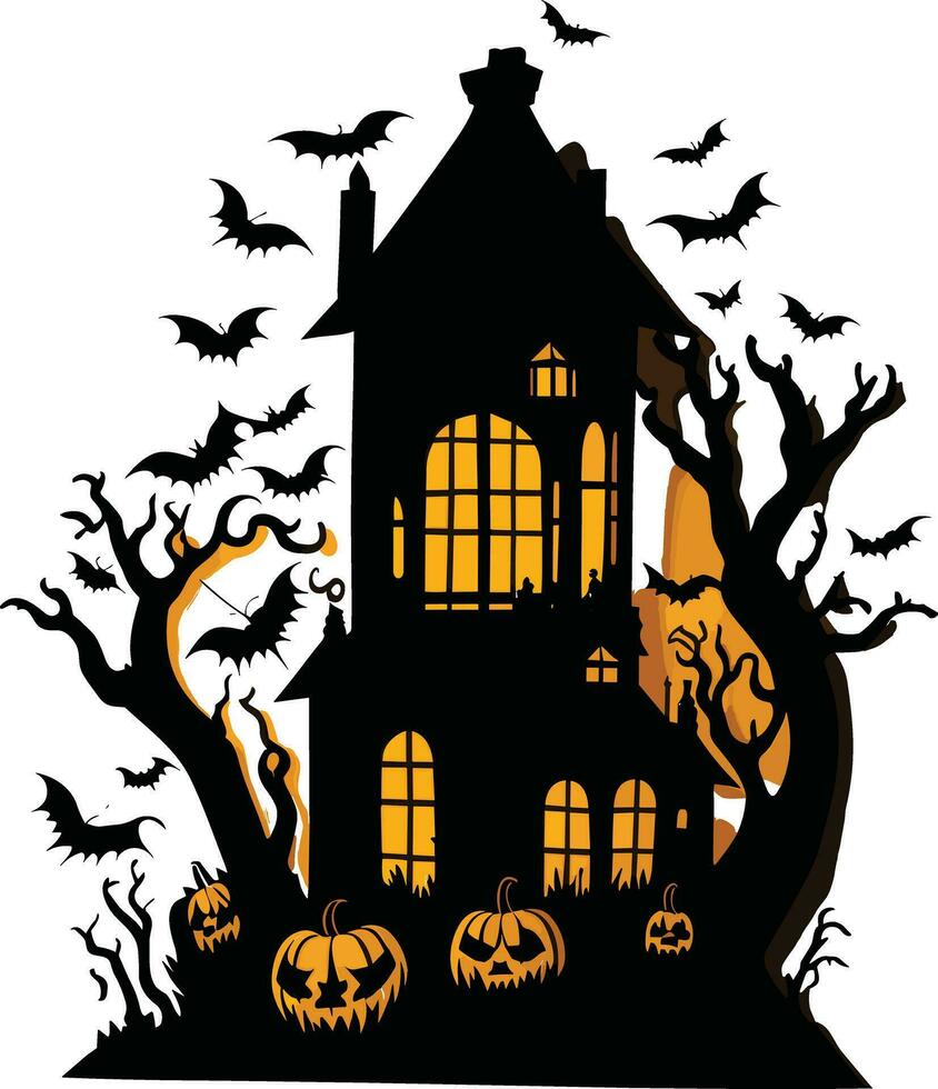 Halloween Lantern Papercut Vector